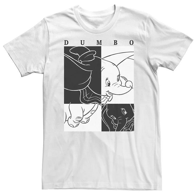 Big & Tall Disney Dumbo Contrast Black And Line Art Poster Tee, Mens Product Image