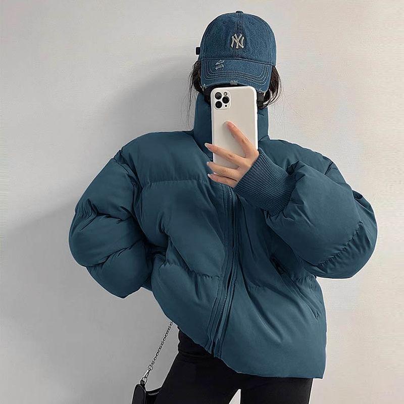 Plain Zip-Up Puffer Jacket Product Image