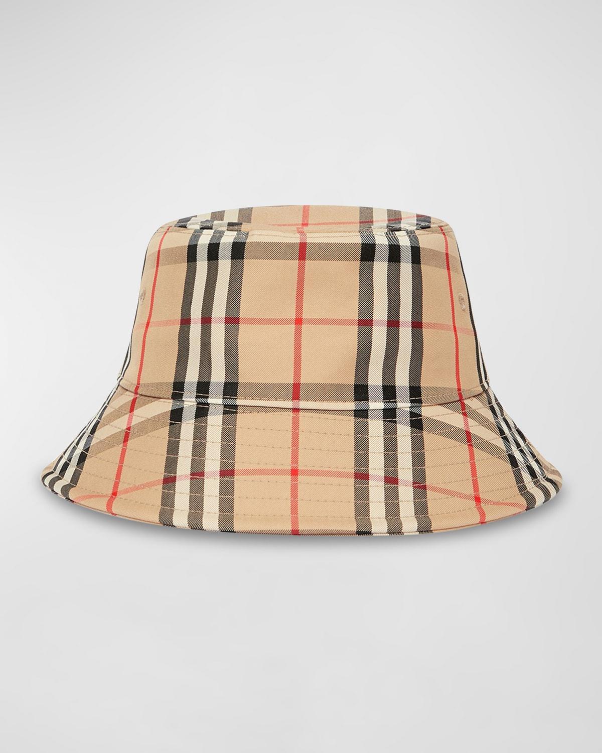 Check-Print Twill Bucket Hat Product Image