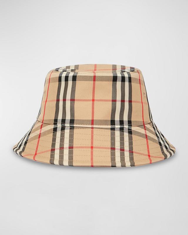 Check-Print Twill Bucket Hat Product Image