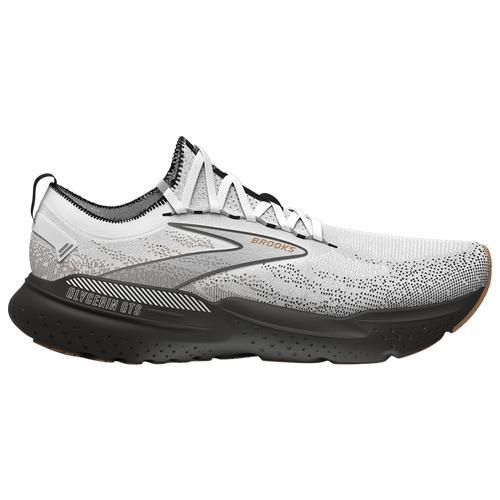 Brooks Mens Brooks Glycerin Stealthfit GTS 21 - Mens Running Shoes White/Gray/Black Product Image