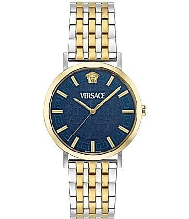 Men's Greca Slim Two-Tone Bracelet Watch, 40mm Product Image