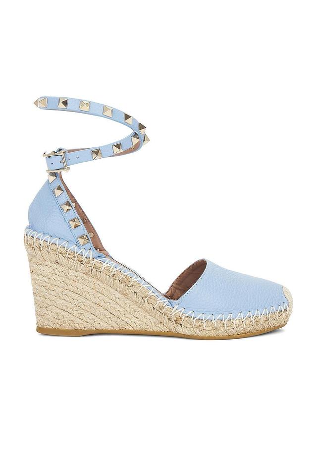 Valentino Garavani Rockstud Wedge Espadrille Blue. (also in 39). Product Image