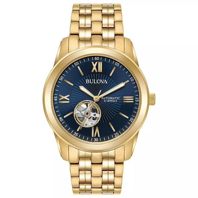 Bulova Mens Gold-Tone Stainless Steel Automatic Watch Gold Tone Product Image