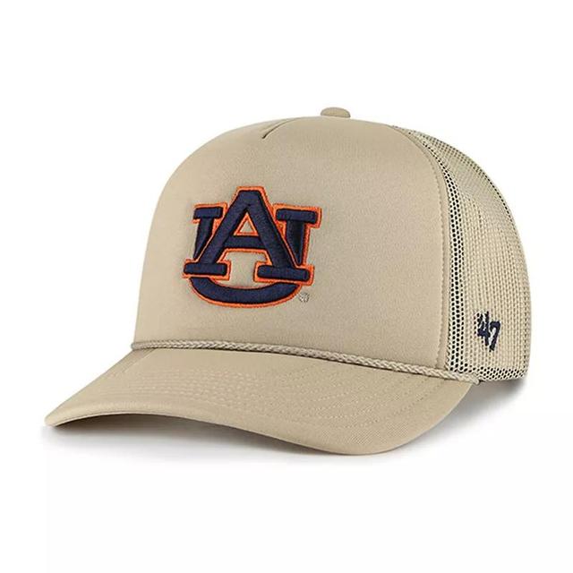 Mens 47 Khaki Auburn Tigers Foam Front Mesh Trucker Snapback Hat Product Image