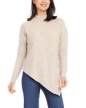 Karen Kane Asymmetric Hem Mock Neck Sweater Product Image