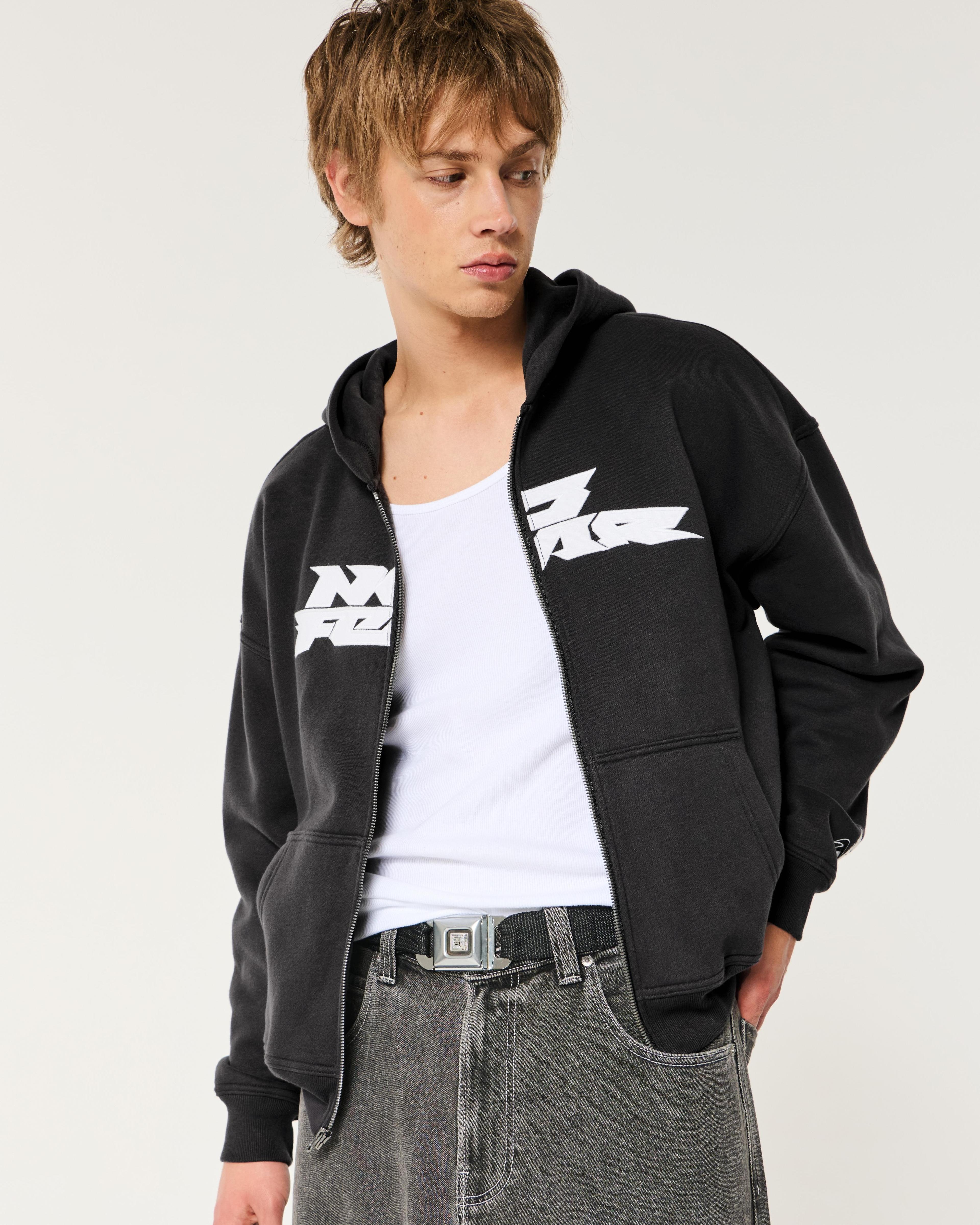 Boxy Honda Racing Graphic Zip-Up Hoodie Product Image