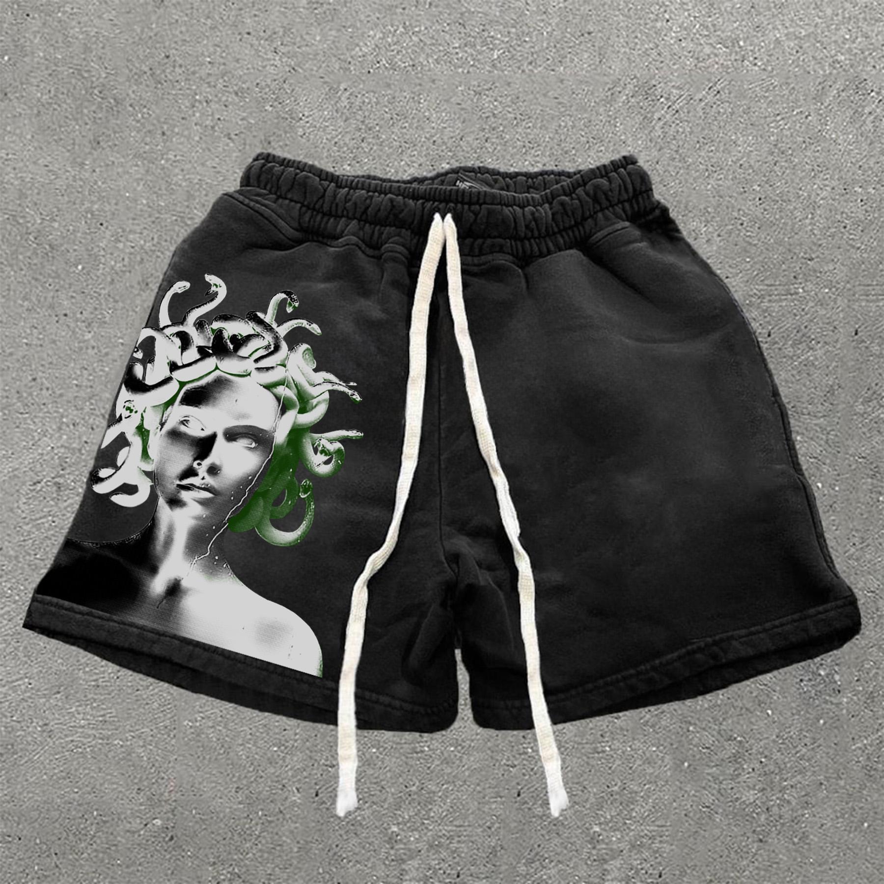 Medusa Arts Print Graphic Drawstring Shorts Product Image