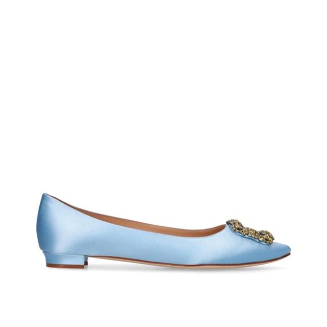 Hangisi Flat Ballerinas In Blue Product Image