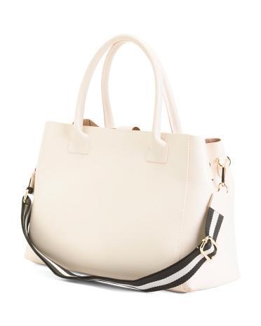 Leather Triple Entry Satchel for Women Product Image