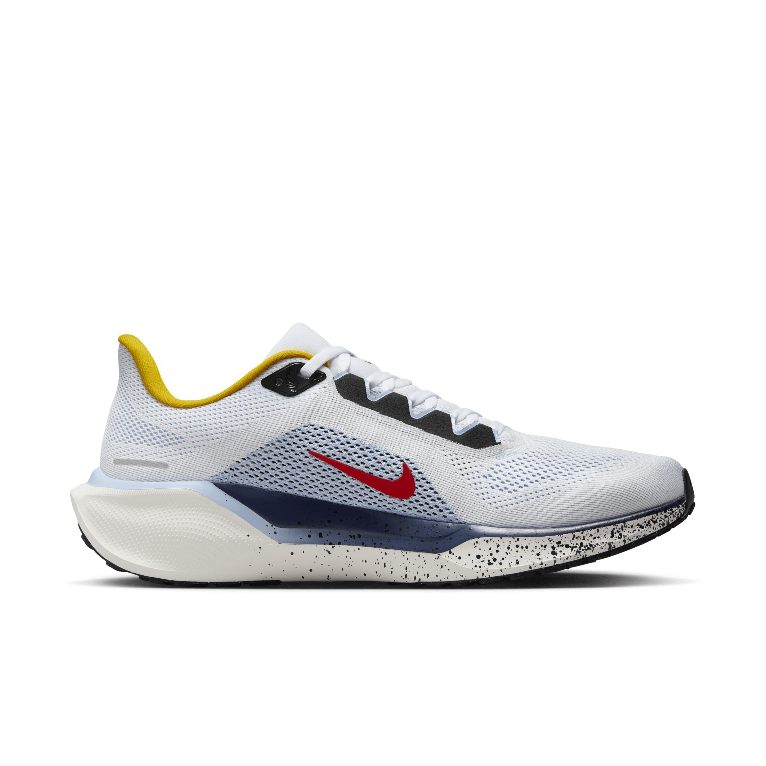 Nike Mens Nike Air Zoom Pegasus 41 T&F - Mens Running Shoes White/Speed Red/Psychc Blue Product Image