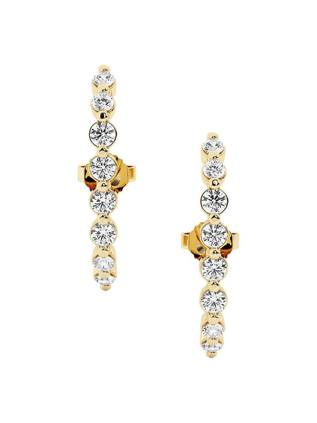 Womens Ethereal 14K Yellow Gold & 0.65 TCW Lab-Grown Diamond Suspender Earrings Product Image