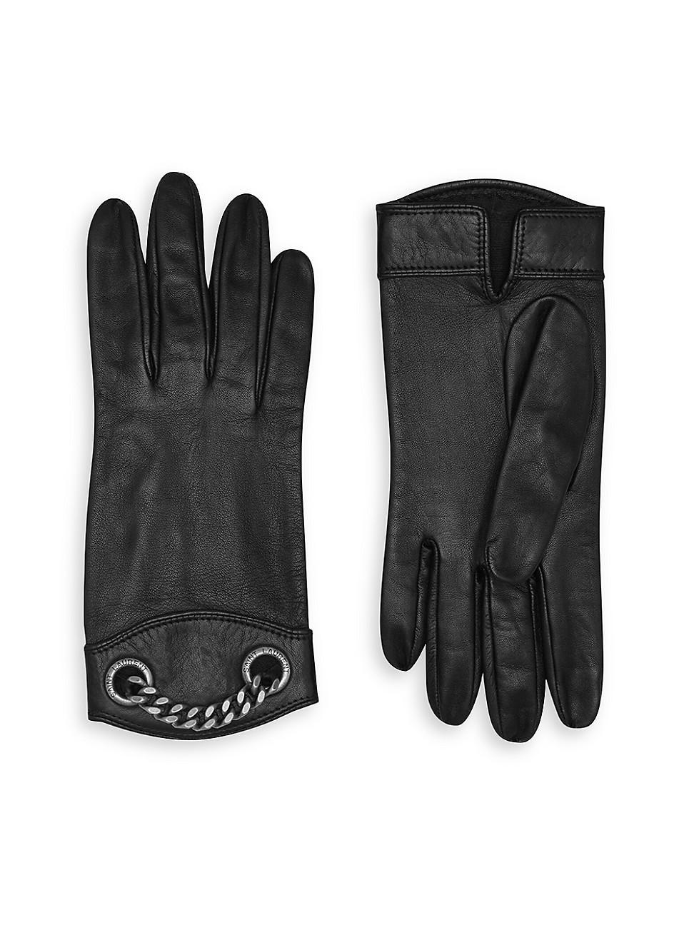 Womens Leather Chain Gloves product image