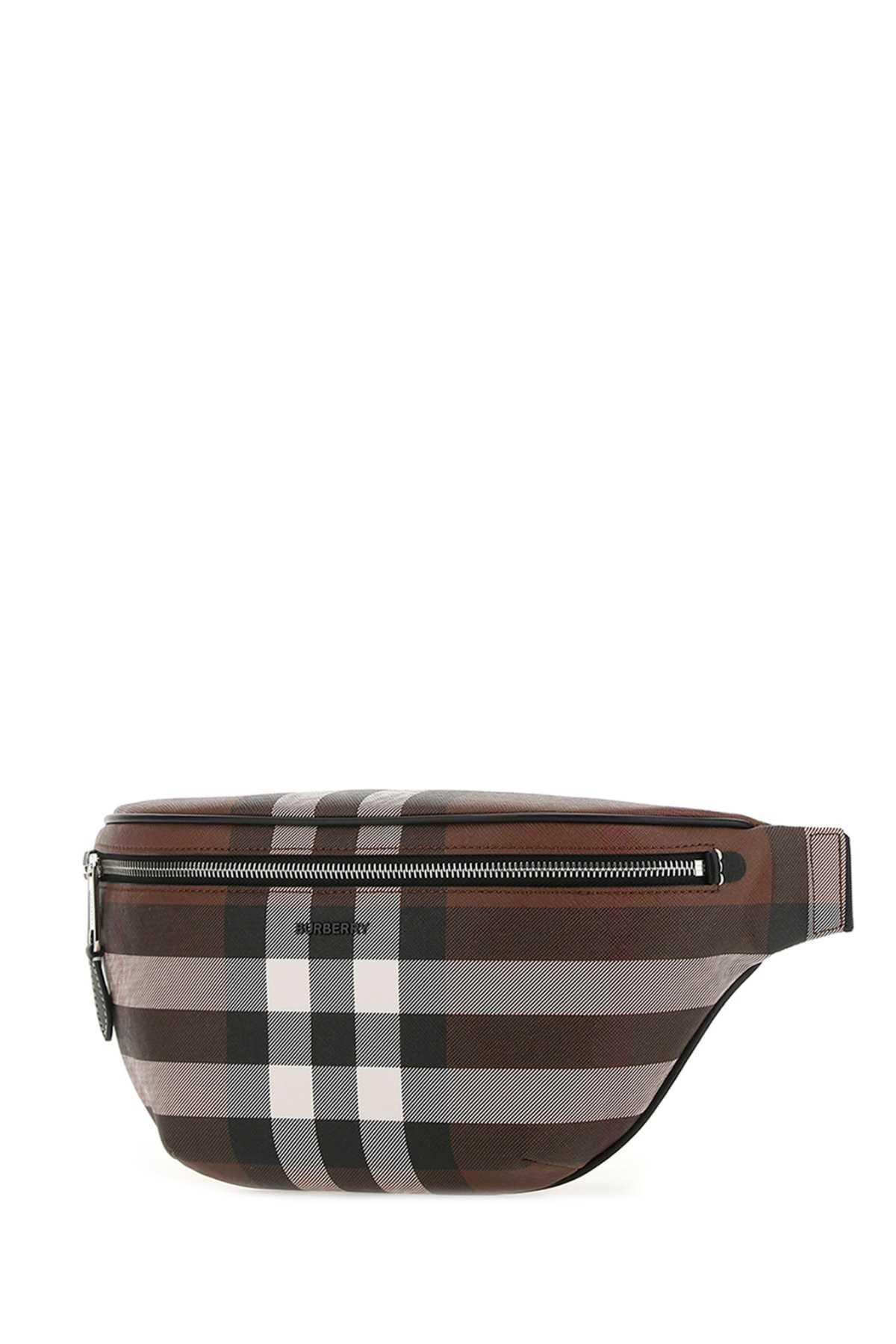 Cason Check E-canvas Belt Bag In Birch Brow Product Image