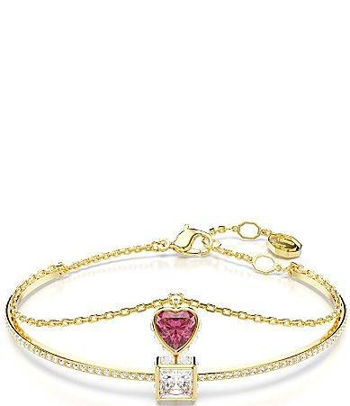 Swarovski Crystal Heart Shaped Chroma Bangle Bracelet - No color Product Image