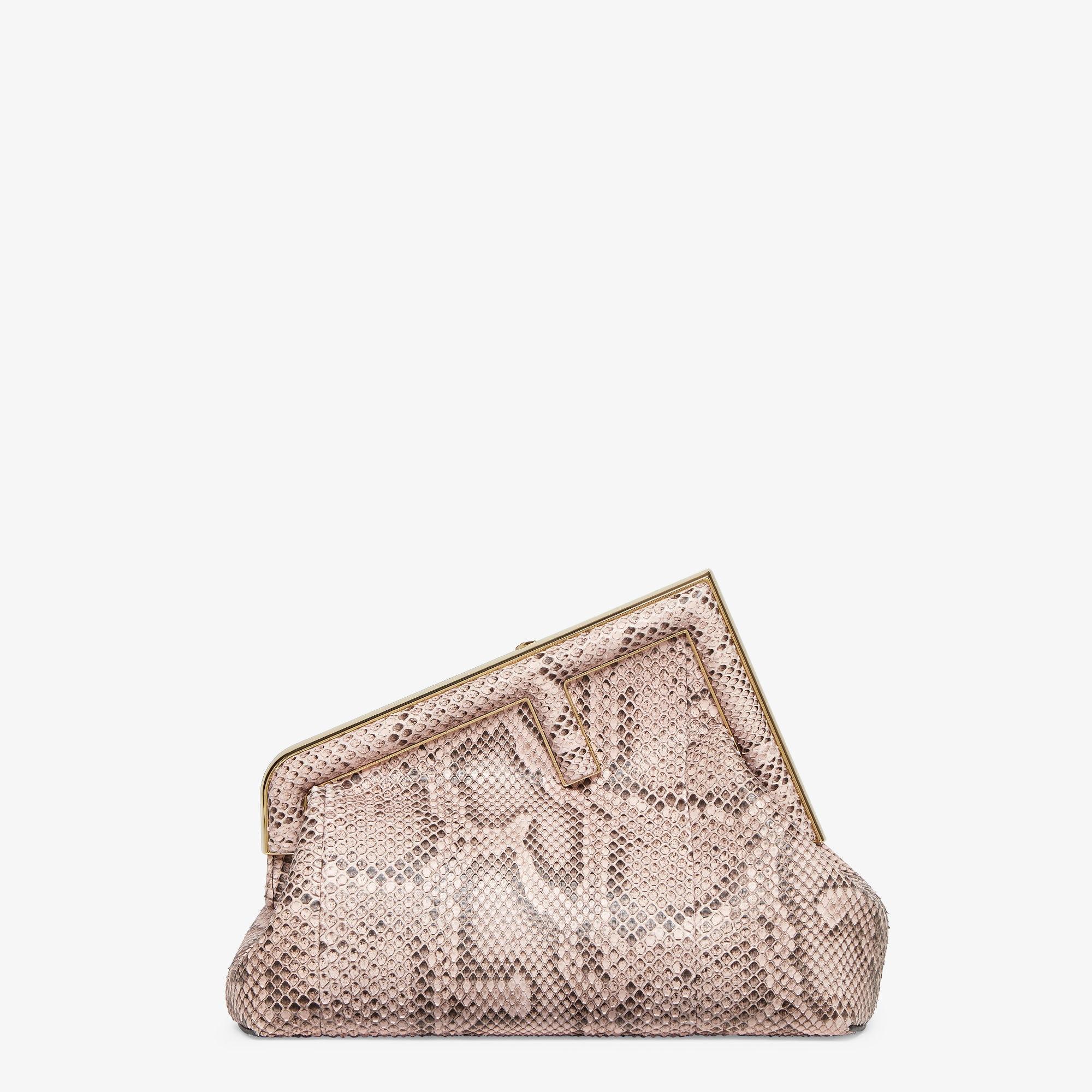 Fendi First MidiPowder pink python leather bag Product Image