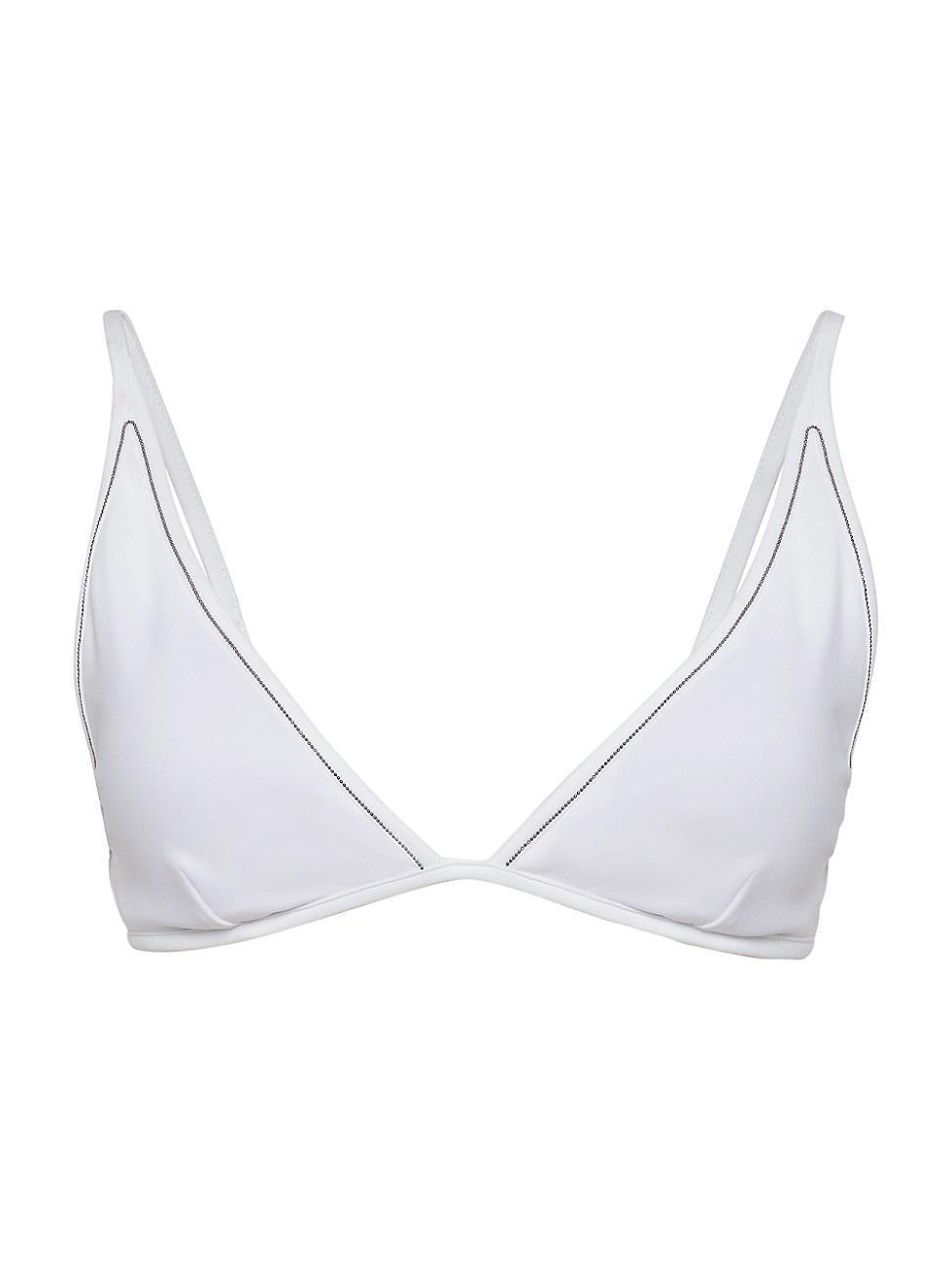 Womens Compact Techno Jersey Bikini Top with Monili Product Image