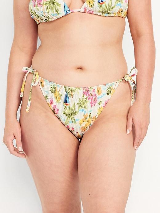 Mid-Rise String Bikini Swim Bottoms Product Image