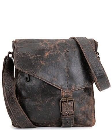 Bed Stu Venice Beach Buckle Weathered Rustic Leather Crossbody Bag - Nectar Lux Tan Rustic Product Image