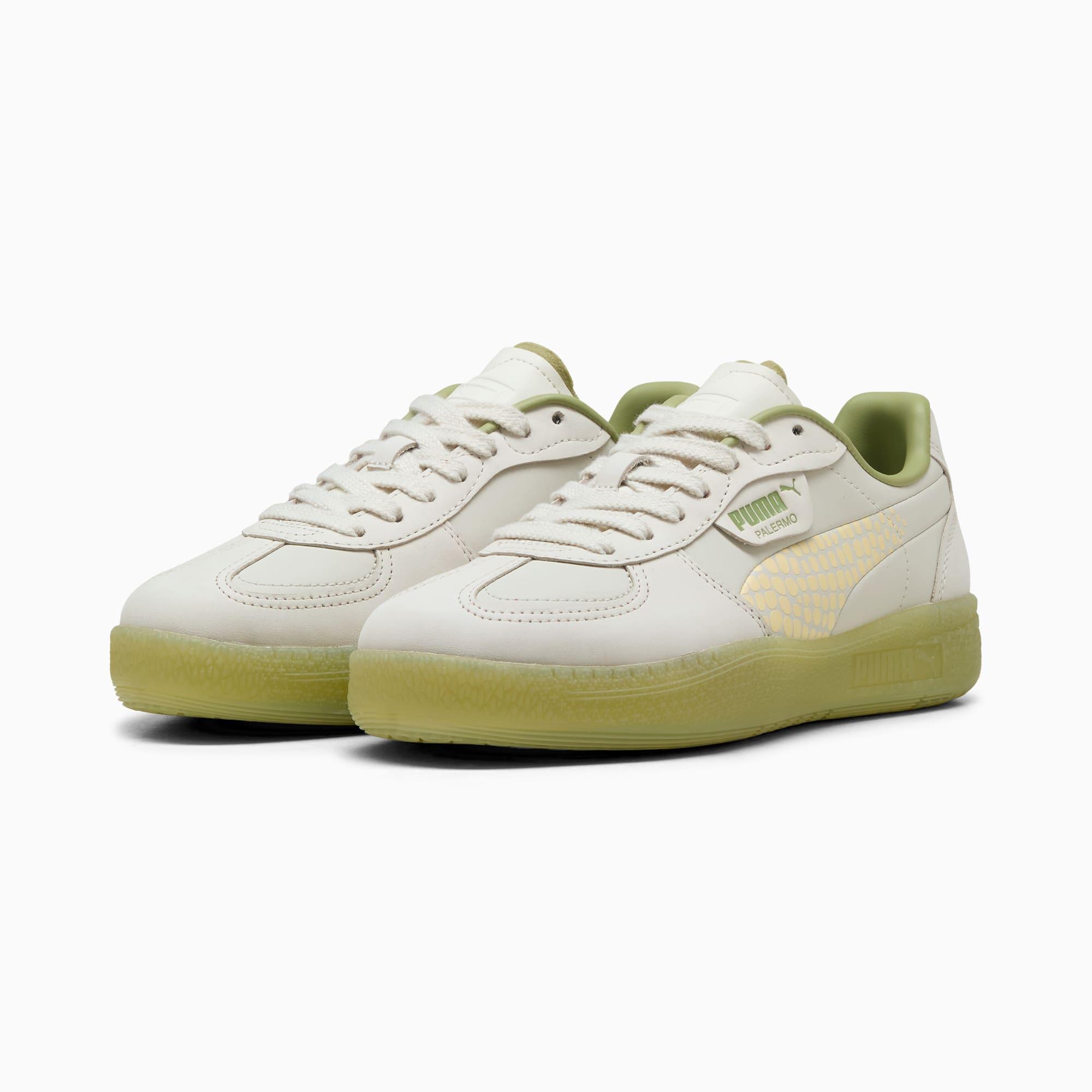 PUMA Palermo Moda Selva Women's Sneakers in Vapor Grey/Creamy Vanilla/Calming Green Product Image