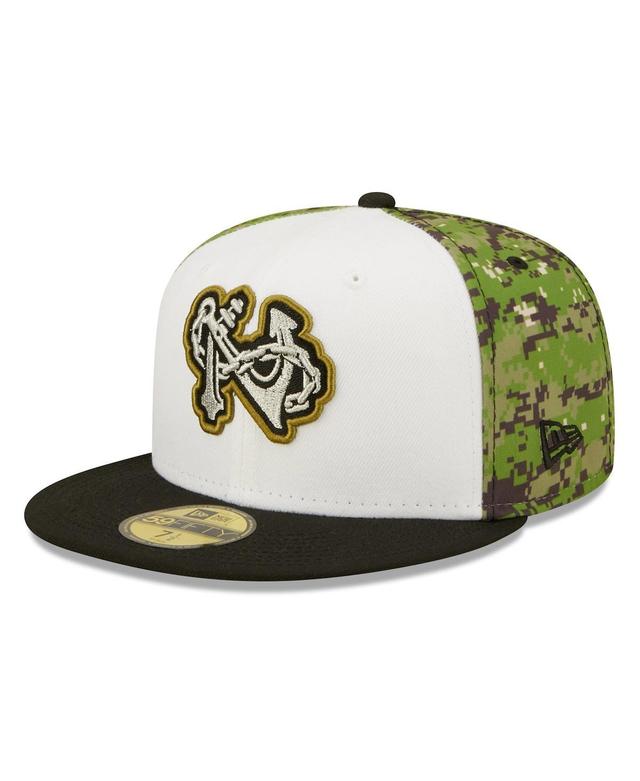 New Era Mens /Camo Norfolk Tides Theme Night 59FIFTY Fitted Hat - White Product Image