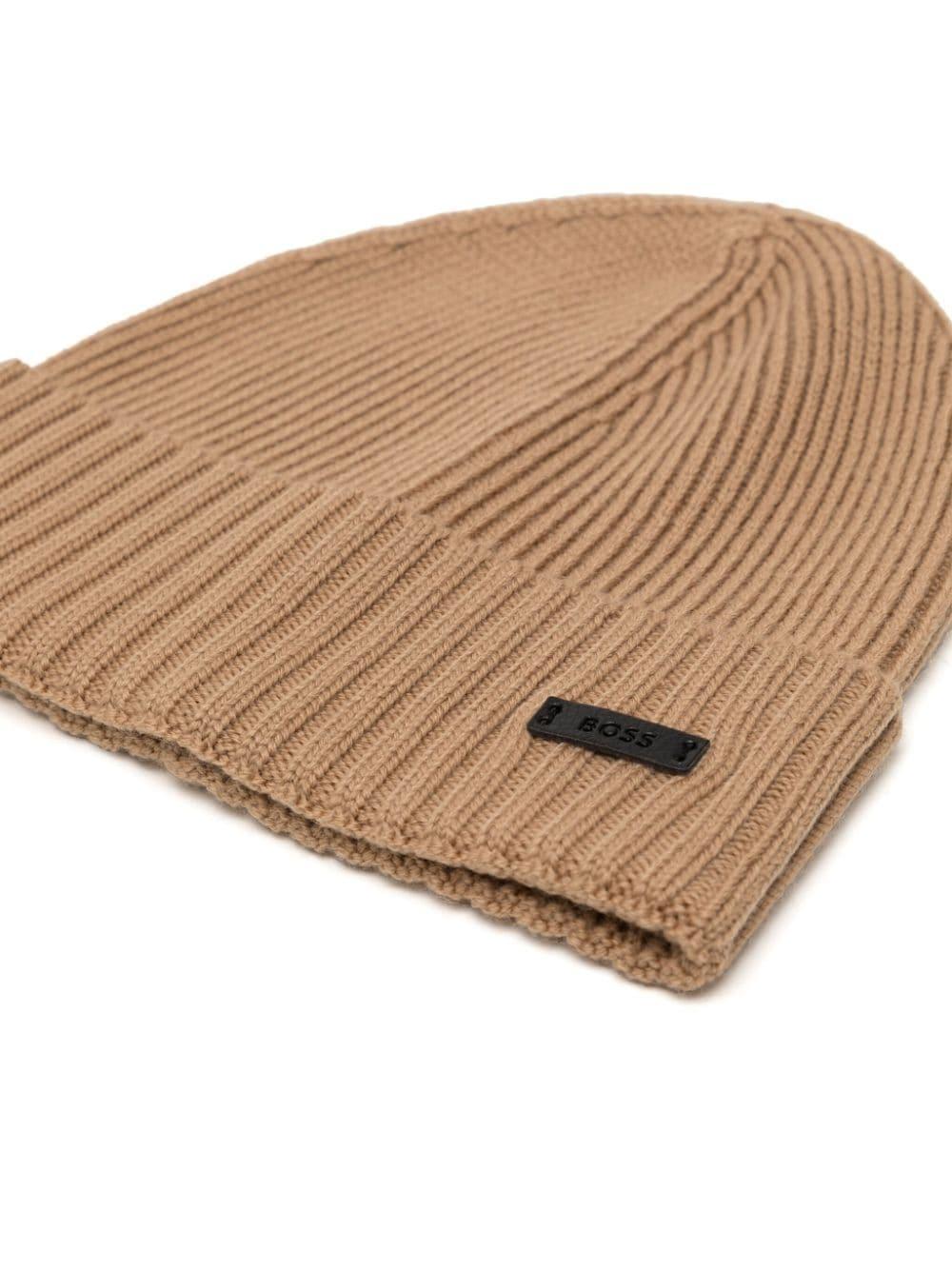 Ribbed-knit Beanie In Neutrals Product Image