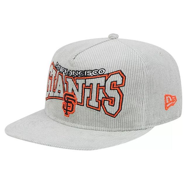 Mens New Era Gray San Francisco Giants Corduroy Golfer Snapback Hat Product Image