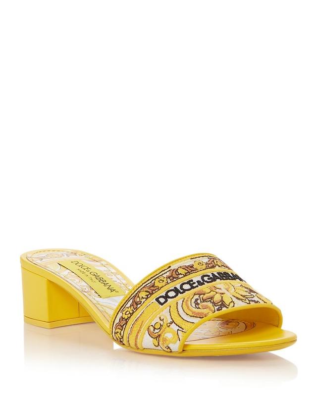 Dolce & Gabbana Womens Heeled Slide Sandals Product Image