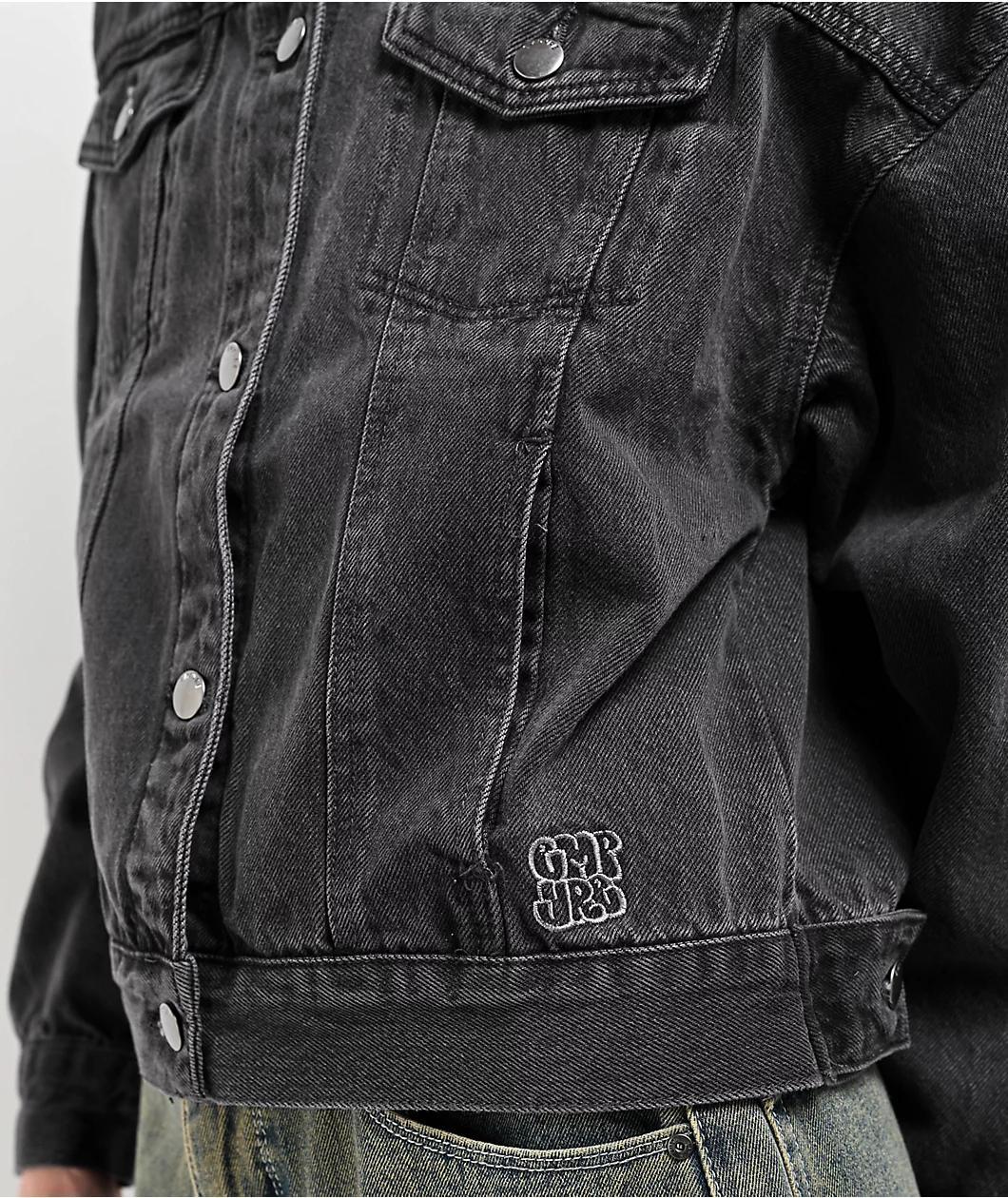 Empyre Trucker Coal Black Button Up Denim Jacket Product Image