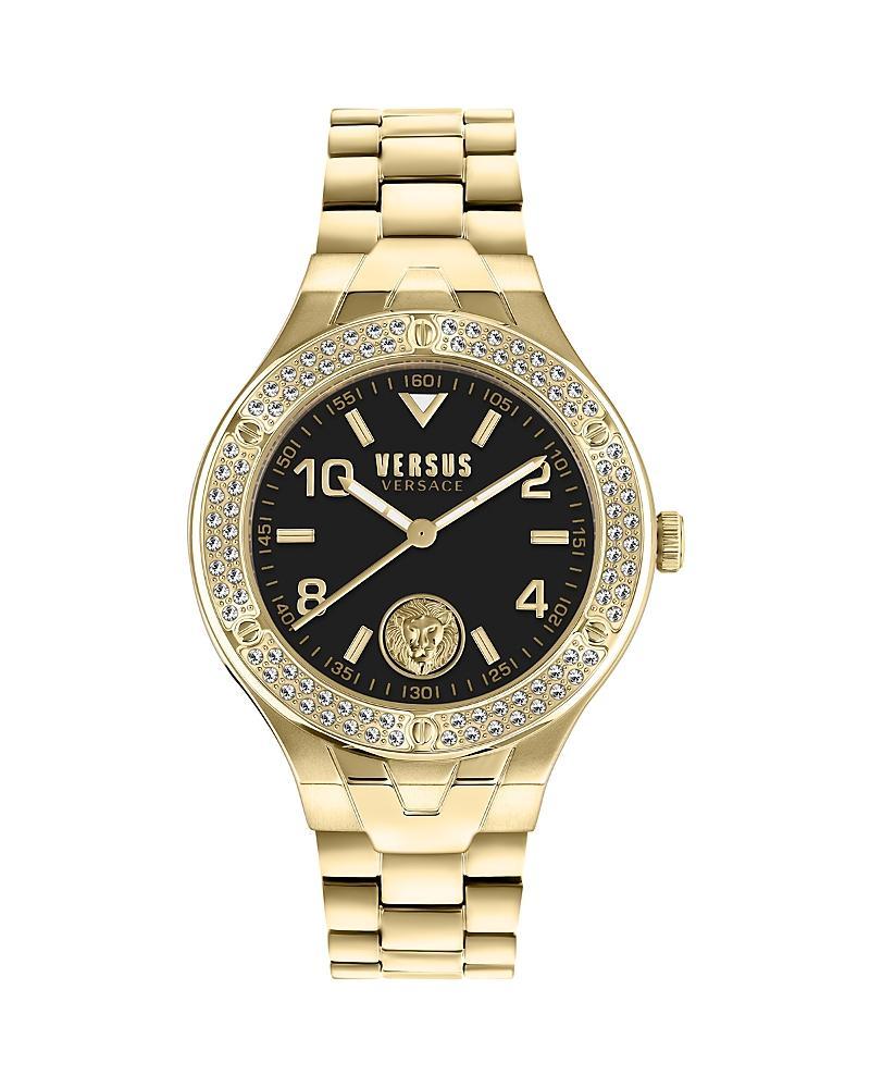 Versus Versace Womens Vittoria Three Hand Gold-Tone Stainless Steel Watch 38mm - Gold Product Image