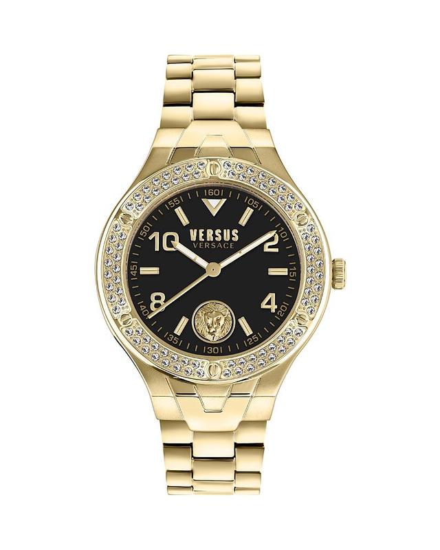 Versus Versace Womens Vittoria Three Hand Gold-Tone Stainless Steel Watch 38mm - Gold Product Image