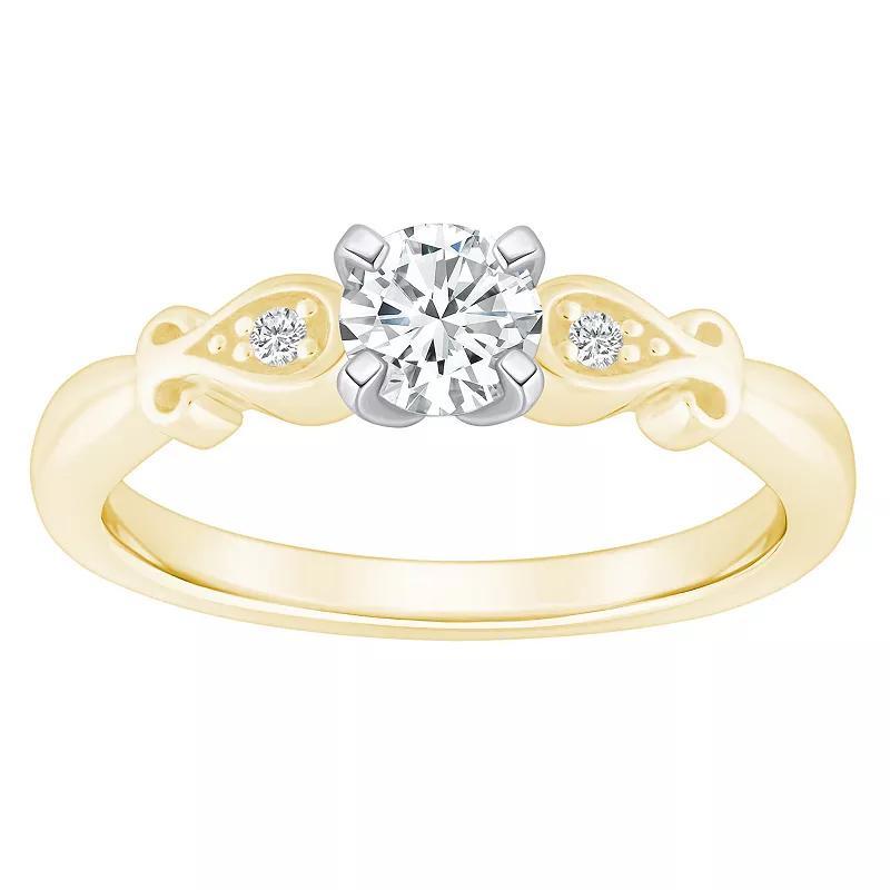 Alyson Layne 14k Gold 1/2 Carat T.W. Diamond Round Engagement Ring, Womens Two Tone Product Image