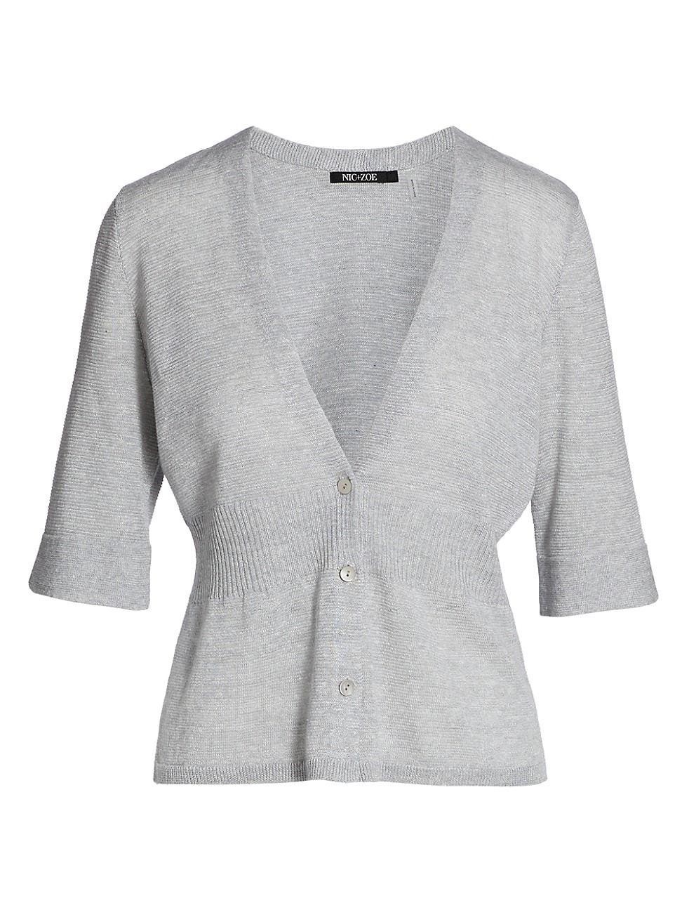 Womens Derive Linen-Blend Cardigan Product Image