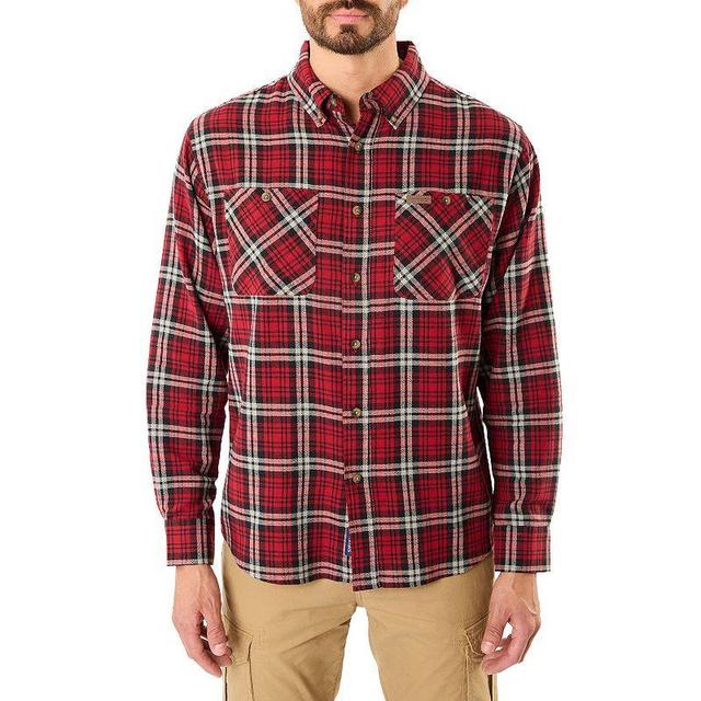 Mens Smiths Workwear Regular-Fit Two-Pocket Flannel Button-Down Shirt Product Image