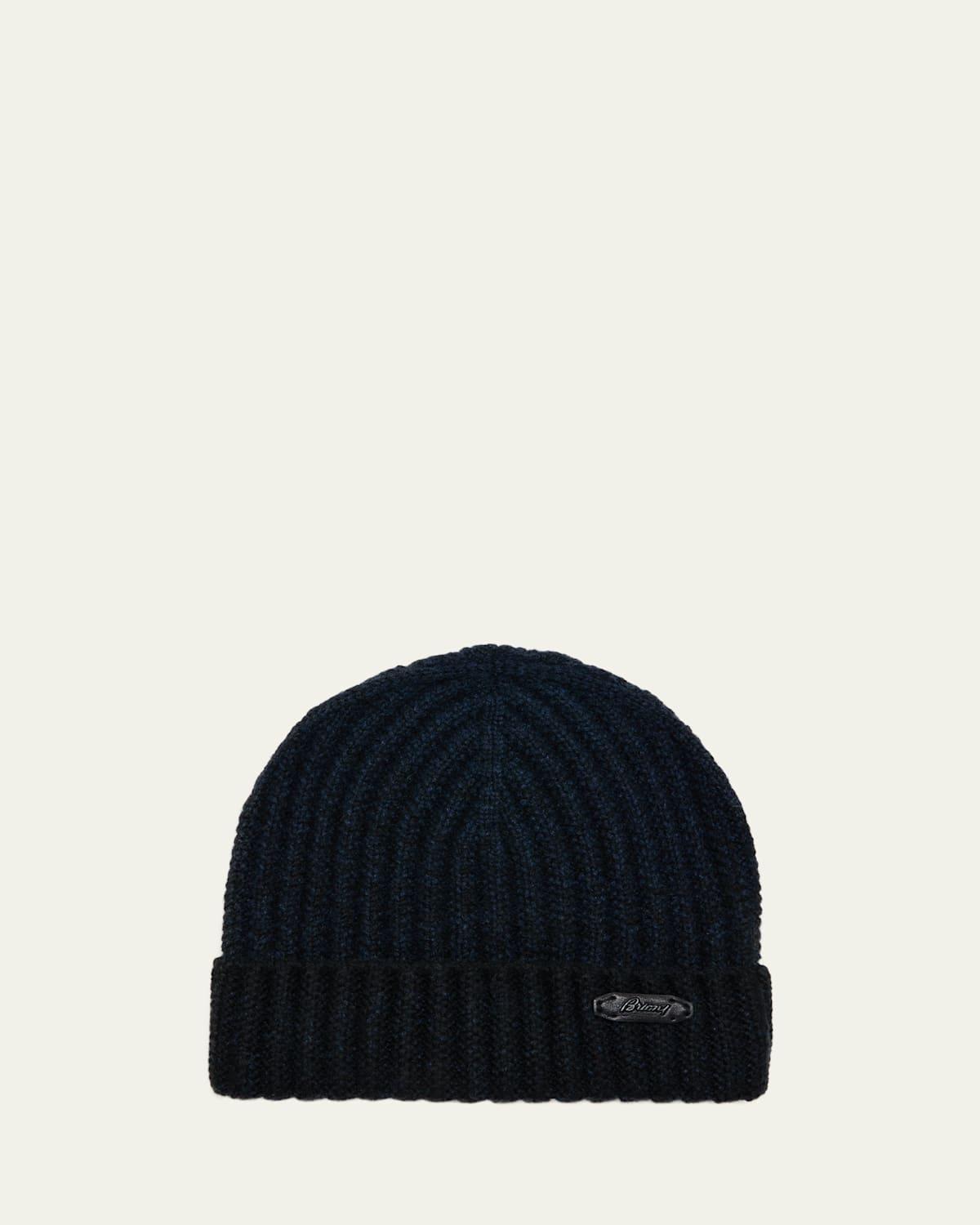 Mens Cashmere-Wool Knit Beanie Hat Product Image