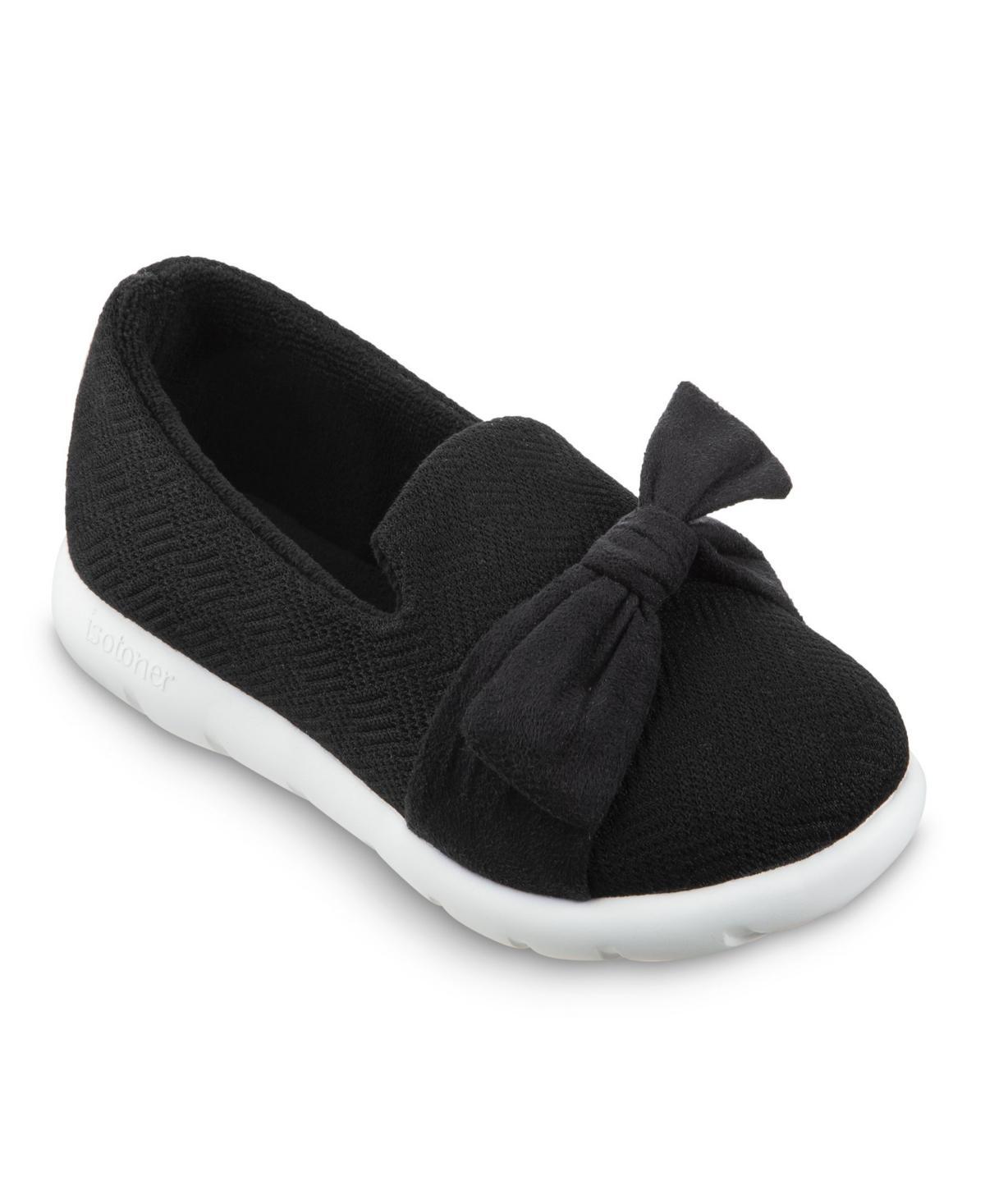 Isotoner Signature Womens Indoor/Outdoor Zenz Hatch Knit Closed-Back with Tie Slip-Ons Product Image