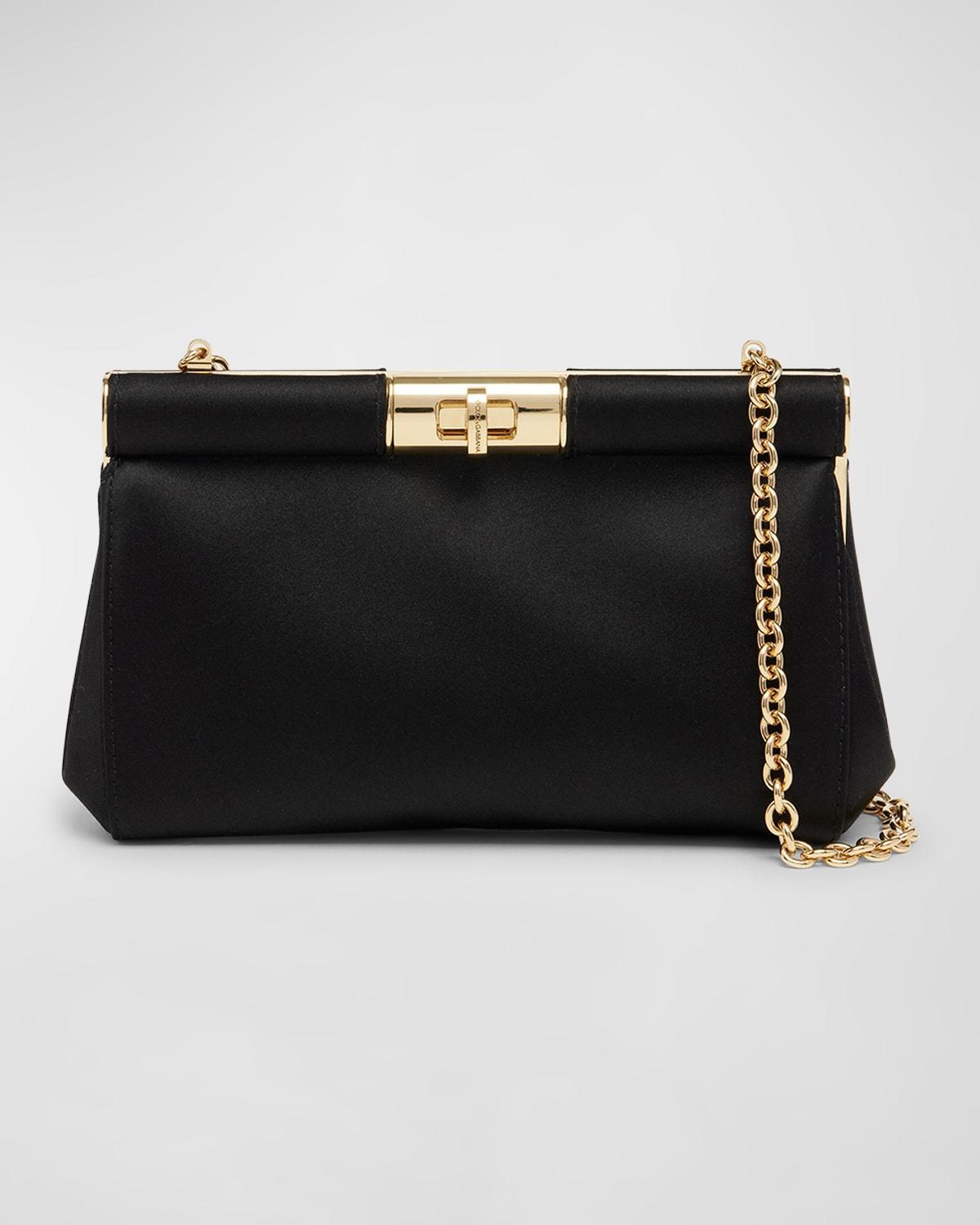 Dolce & Gabbana Small Marlene Satin Shoulder Bag Product Image