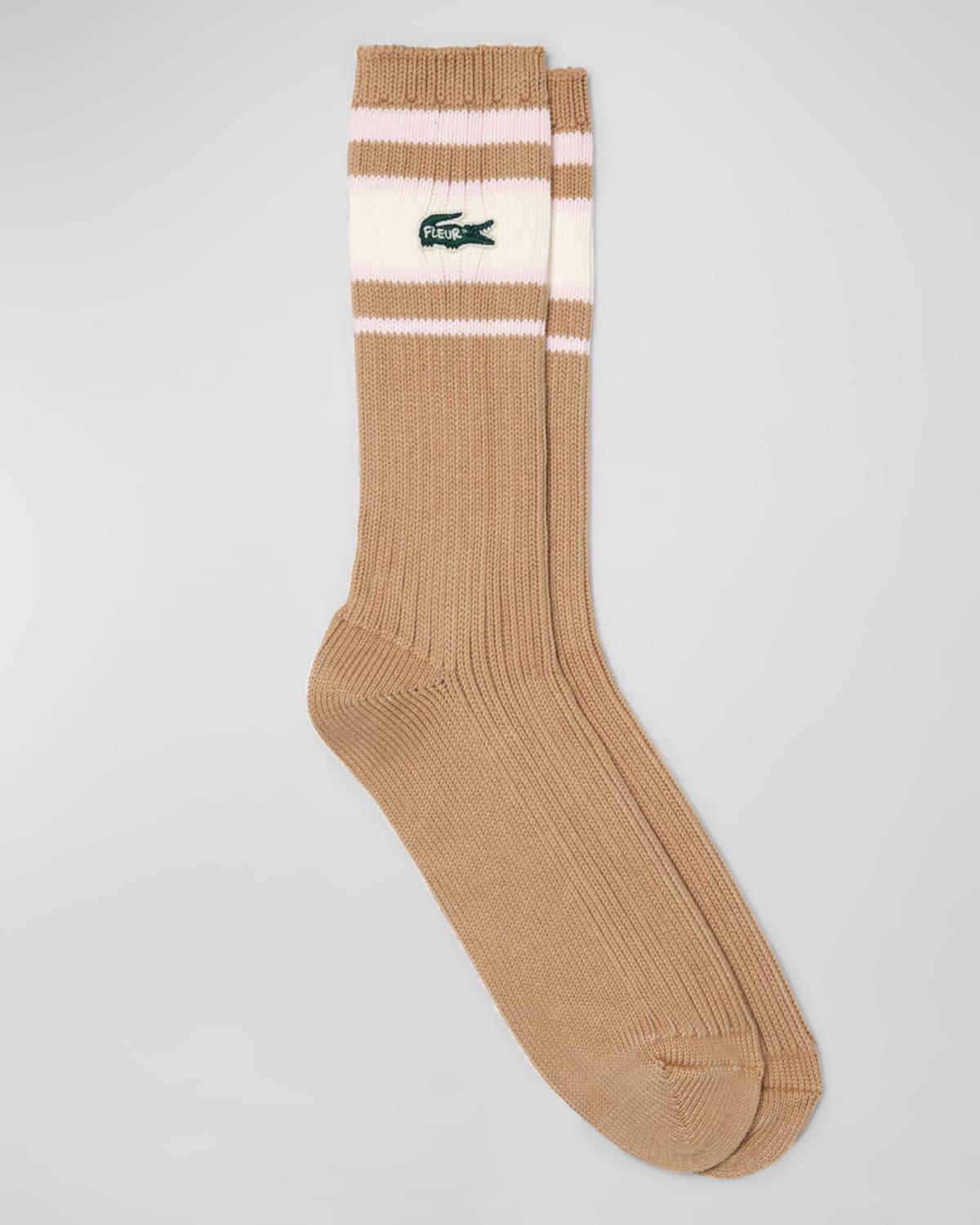 x le FLEUR Mens Striped Knit Socks Product Image