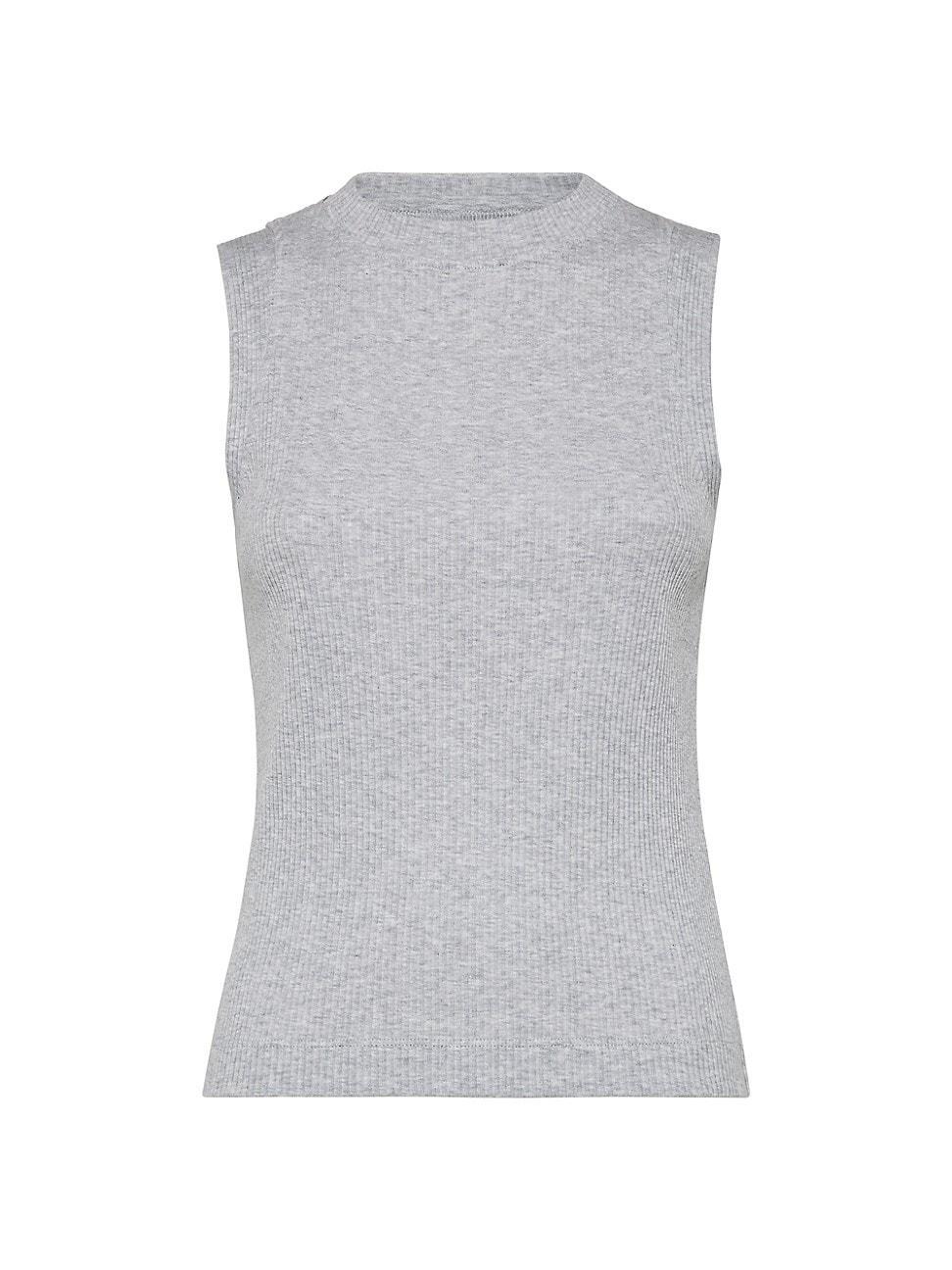 Womens Cotton Ribbed Jersey Top Product Image