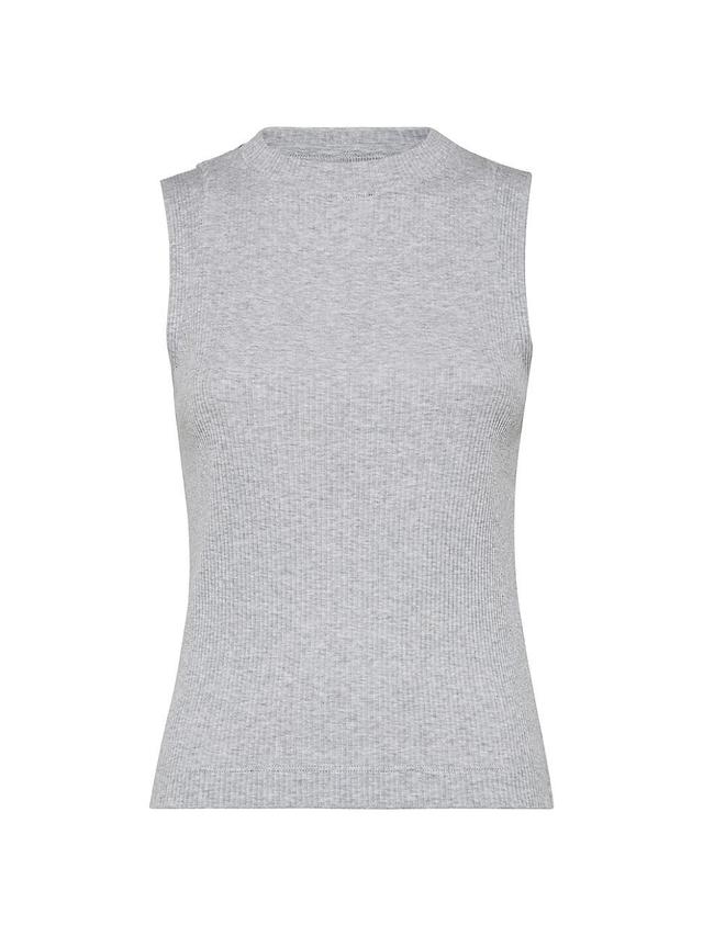 Womens Cotton Ribbed Jersey Top Product Image