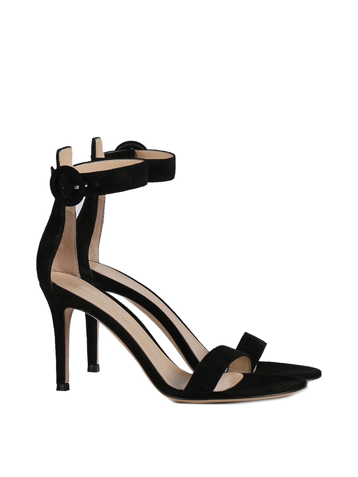 Portofino Ankle Strap Heel In Negro Product Image