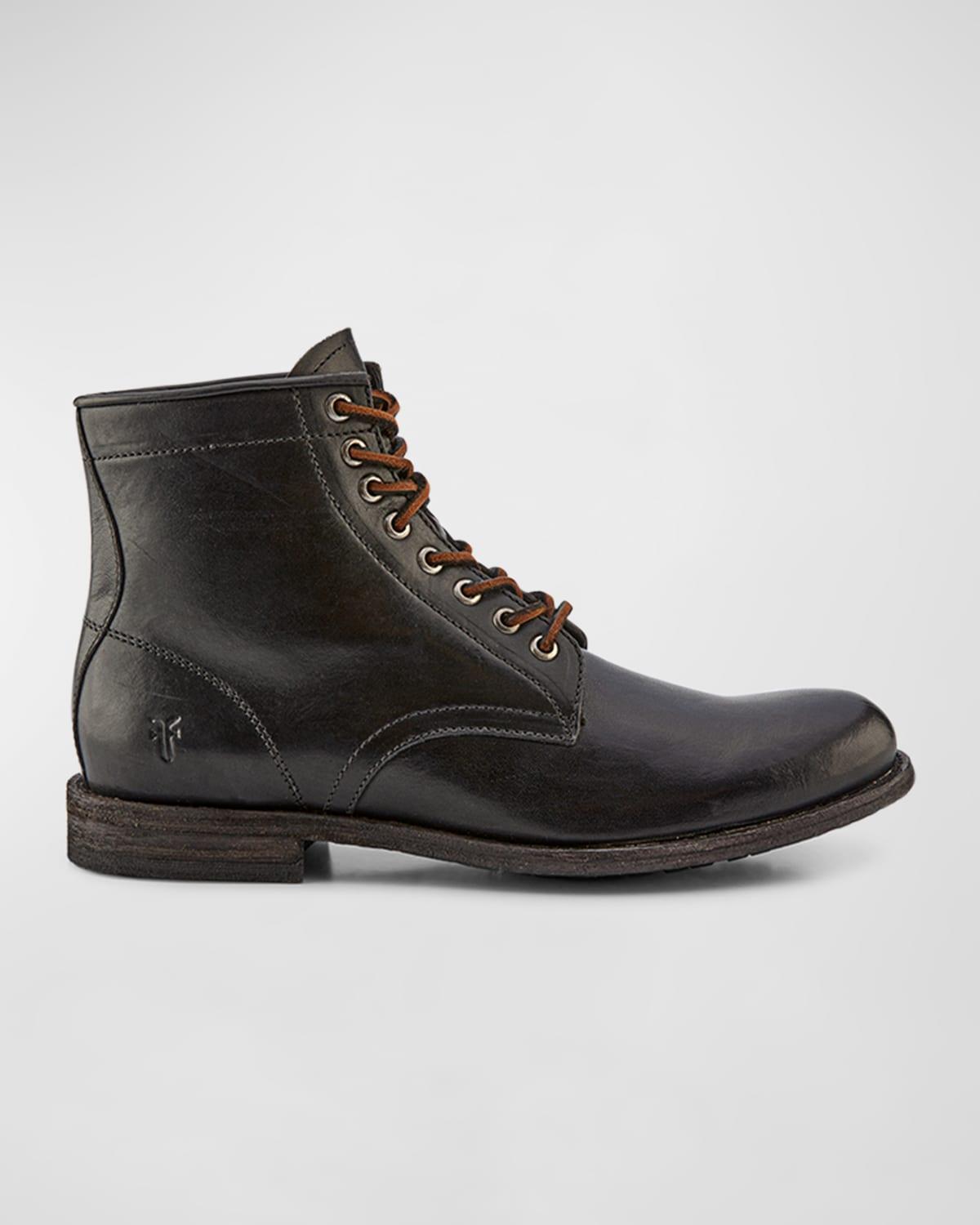 Mens Tyler Leather Lace-Up Boots Product Image