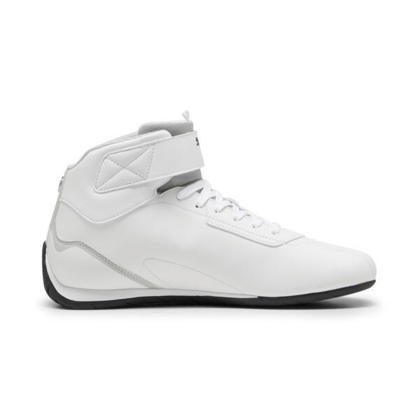 PUMA BMW M Motorsport Neo Cat Mid 2.0 Men's Shoes in White/Cool Light Grey Product Image