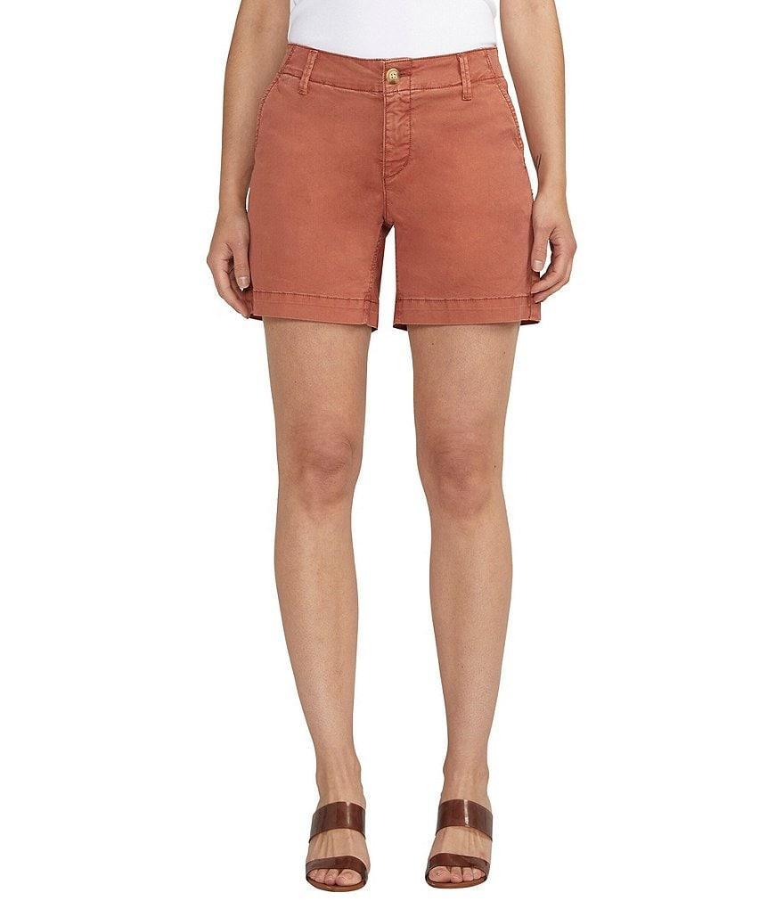 Jag Jeans Stretch Twill Mid Rise Chino Shorts Product Image