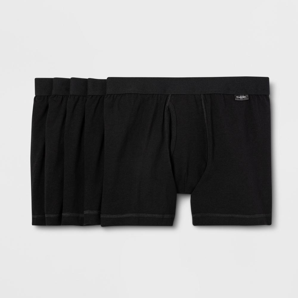 Mens Boxer Briefs 5pk - Goodfellow & Co Black XL Product Image