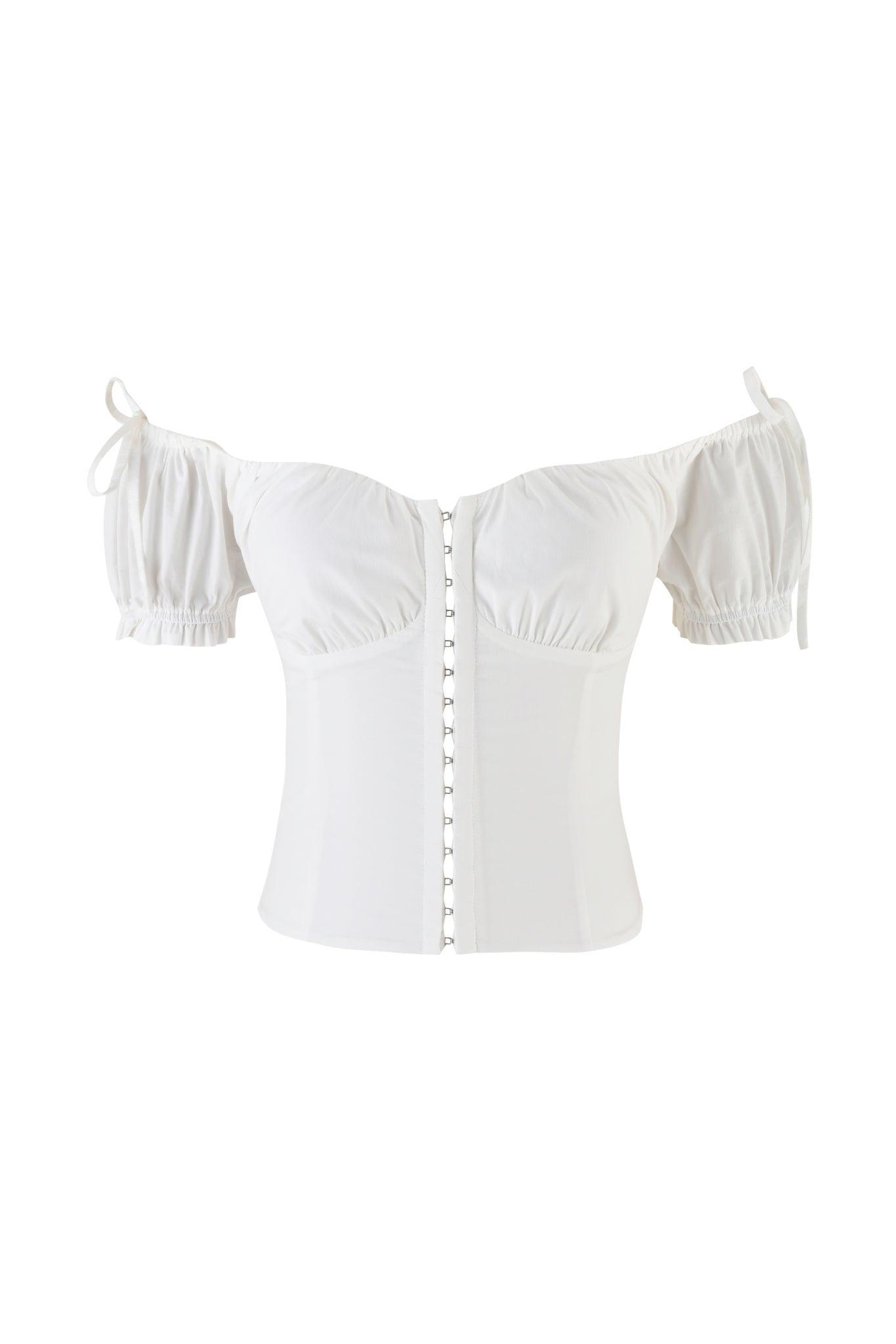 VALERIE COTTON BUSTIER - WHITE Product Image