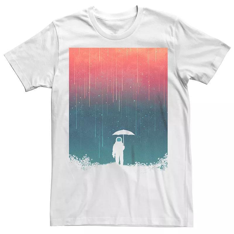 Mens Astronaut Cosmic Rain Pour Graphic Tee Product Image