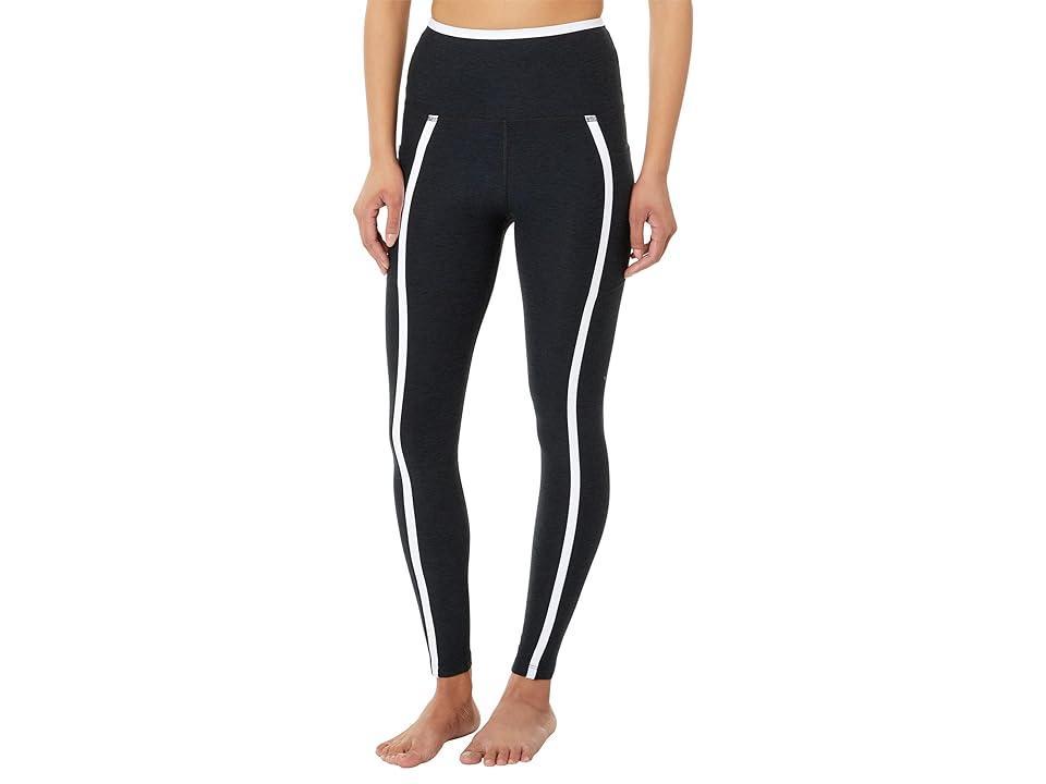 Beyond Yoga Spacedye New Moves High Waisted Midi Legging in Black. Product Image