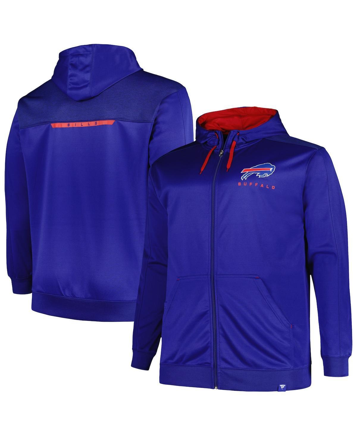 Mens Profile Royal Buffalo Bills Big & Tall Defender Full-Zip Hoodie Product Image