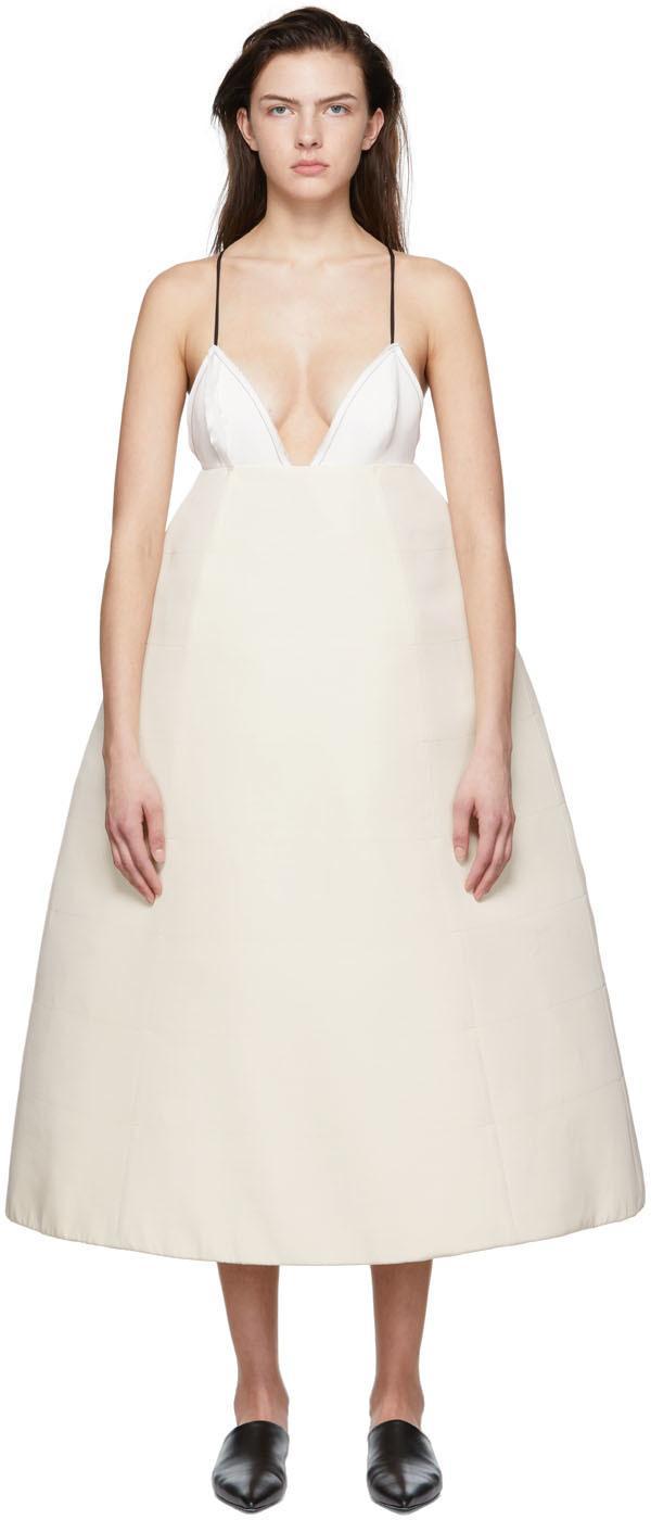 Off-white 'the Oma' Midi Dress In 103 Cream Product Image